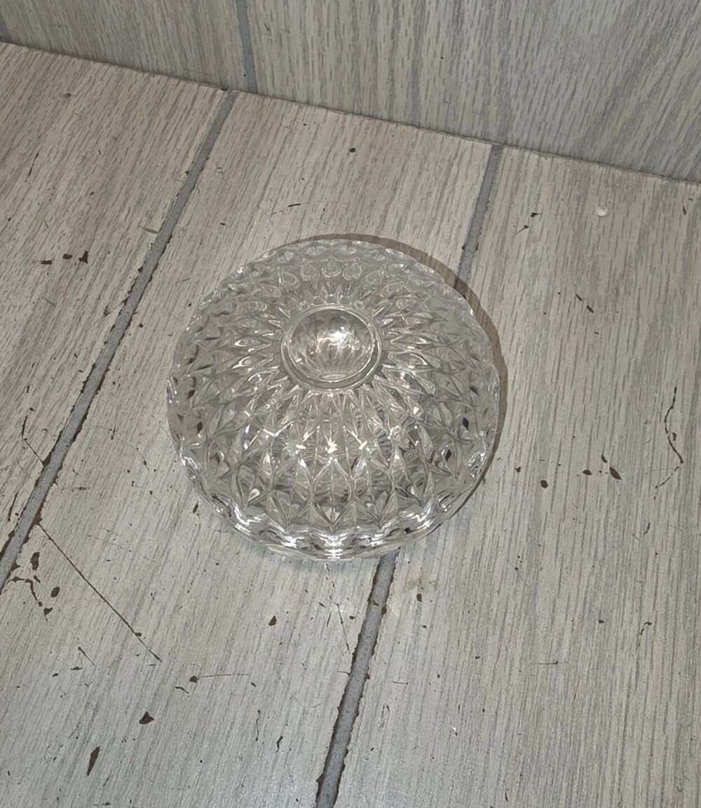Garanti Plus Cristal France Lidded Trinket Dish Genuine Lead Crystal Jewlery
